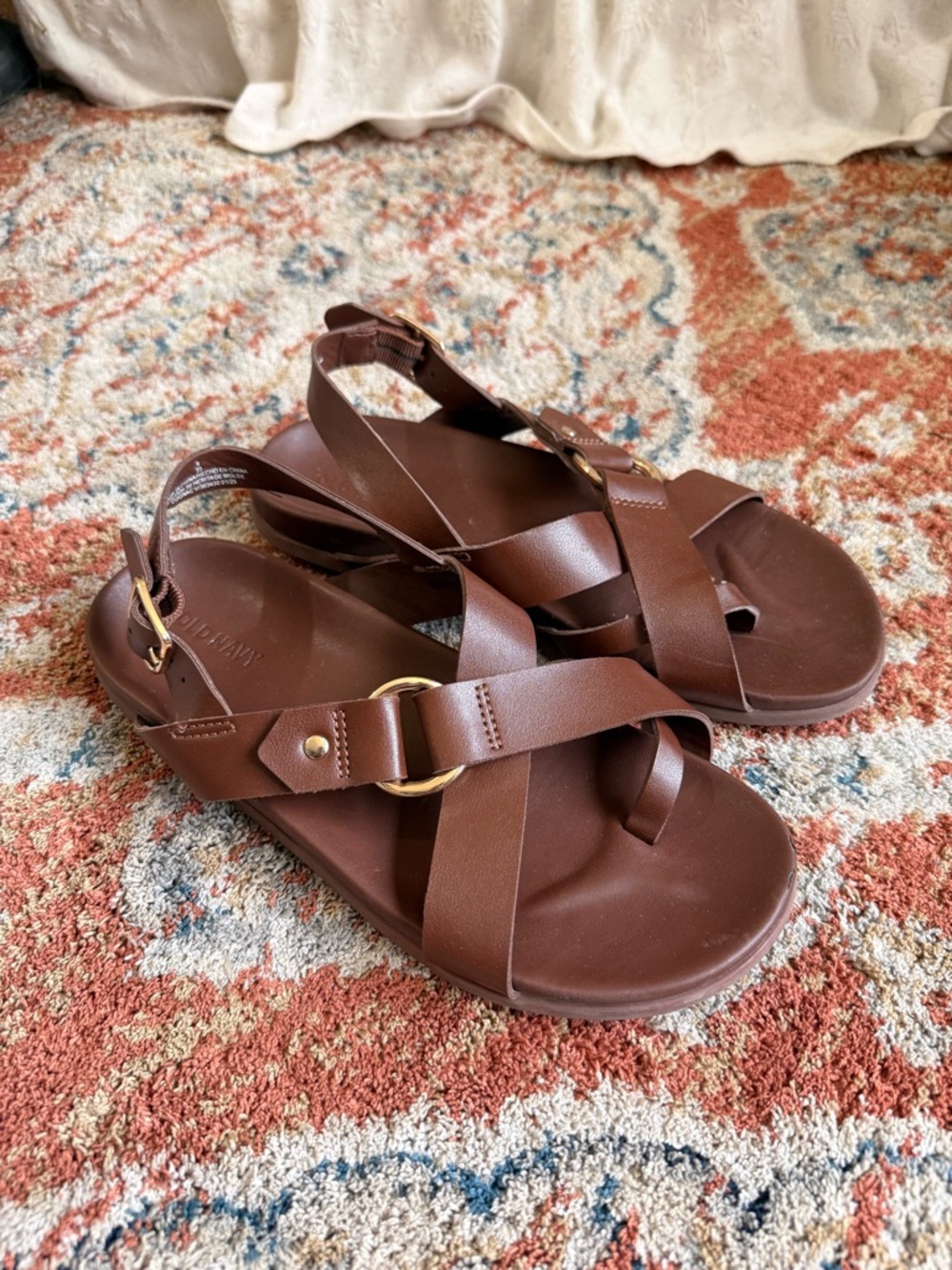 Old Navy Women's Brown Strappy Slingback Sandals
